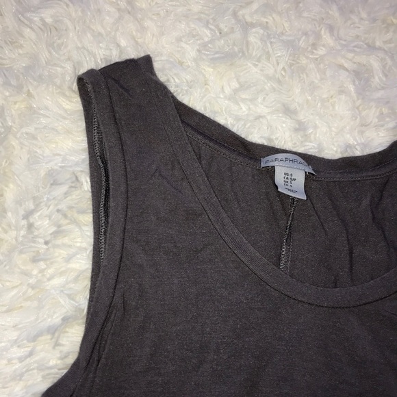 warm grey long tank top - Picture 2 of 2